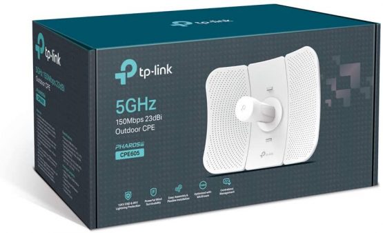 TP-Link 5GHz 150Mbps 23dBi High Power Outdoor CPE/Access Point, 802.11n/a, dual-polarized 23dBi directional antenna, Passive POE (CPE605) - Image 3