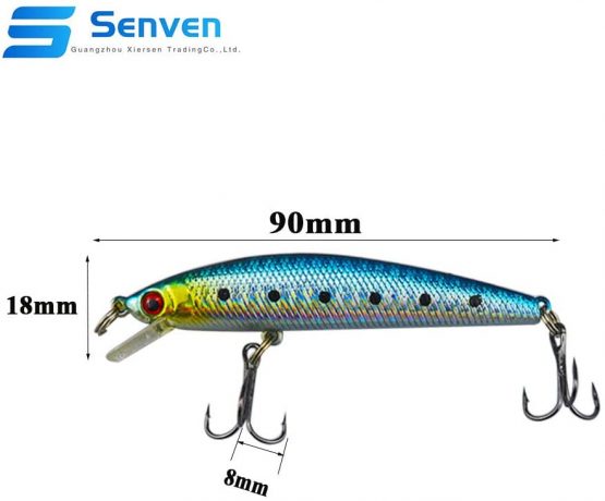 Senven Artificial Bait Minnow Fishing Lures Hard Baits Crankbaits Artificial Abs Lure For Bass Fishing Tackle, sea fishing bait and fresh water, artificial bionic rigid bait - 8Pcs - Image 2