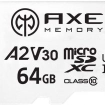 AXE 64GB microSDXC Memory Card + SD Adapter with A2 App Performance, V30, UHS-I U3, 4K