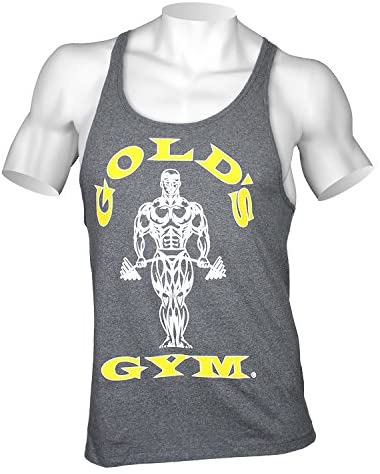 Gold's Gym GGVST003 Men's Muscle Joe Premium Stringer Vest, Grey Marl, L - Image 3