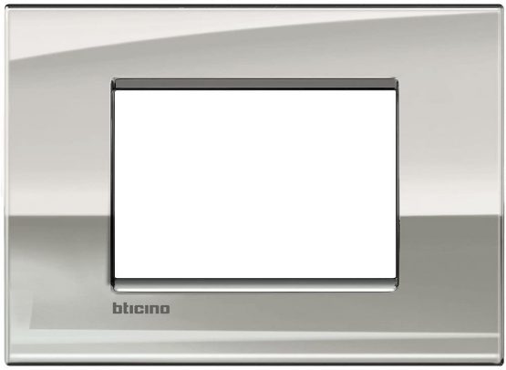 Placca Bticino Livinglight 3 Posti Palladio Lnc4803Pl Adattabile Solo Su Supporto Ln4703C