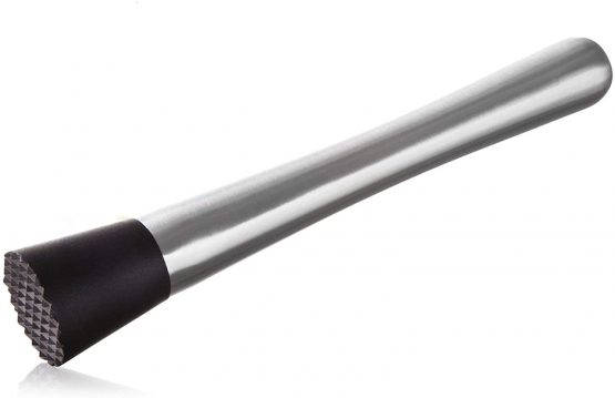 Vacu Vin Cocktail Muddler, Silicone, Silver,20cm
