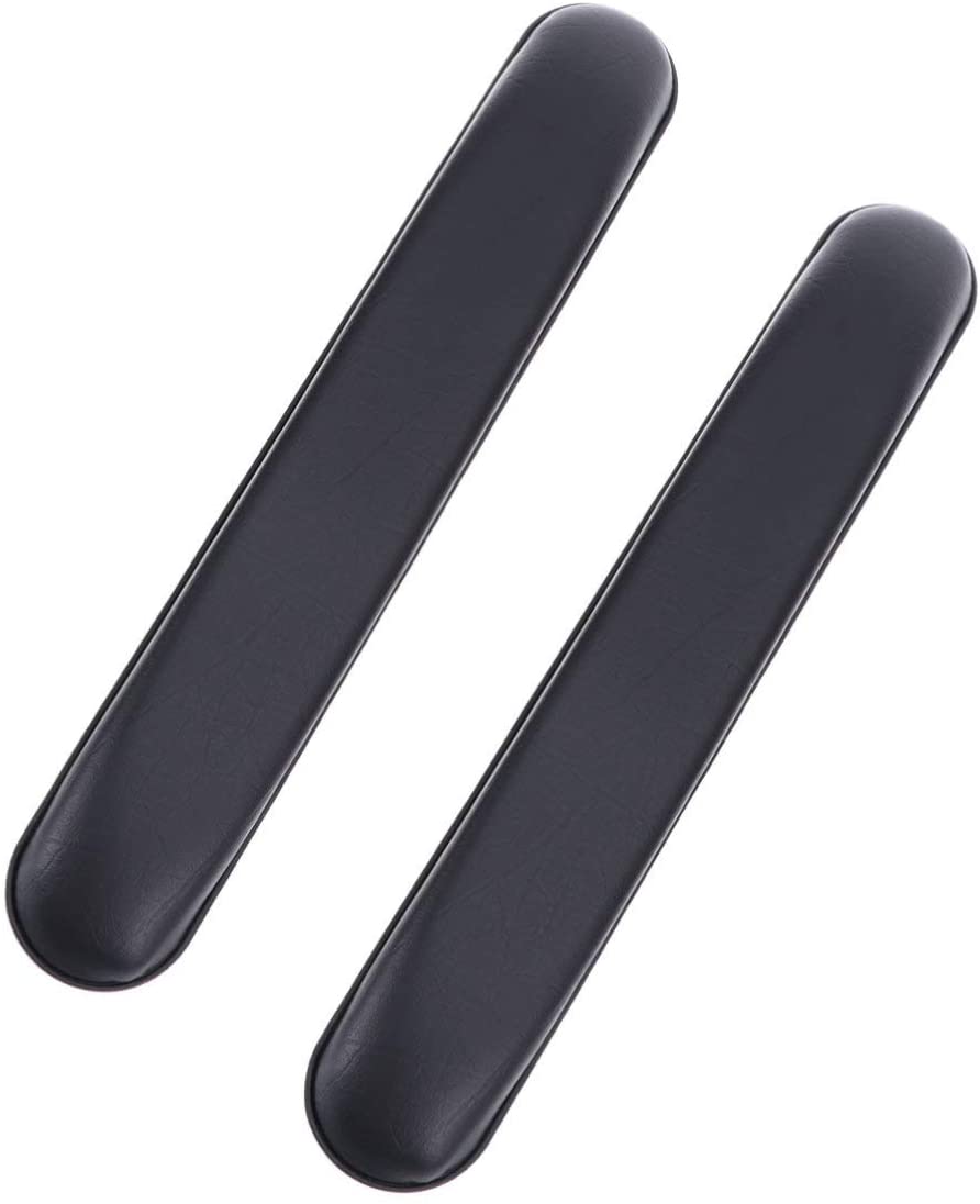 EXCEART Wheelchair Armrest Pads (14 Inch) 2pcs - Universal Wheelchair Arm Rests Replacement - PVC Sponge Support, Black - Image 3