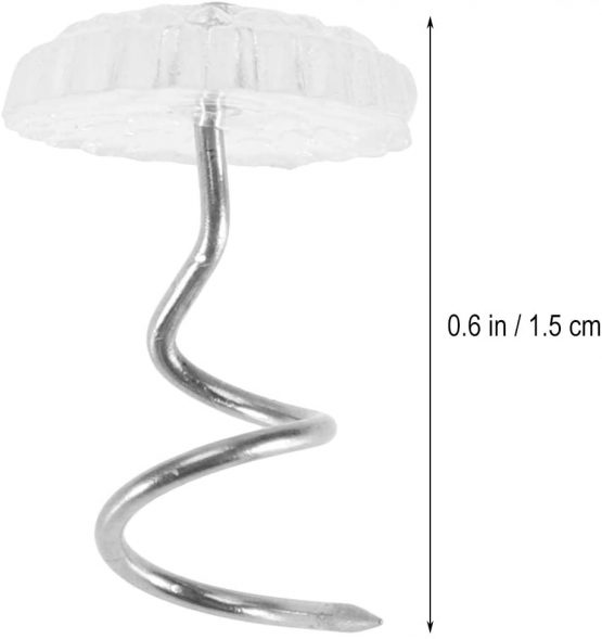 Artibetter 100Pcs Twist pins bed sheet clip fixer clear heads for hold slipcovers - Image 2