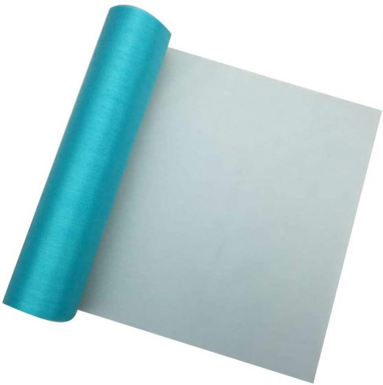 29cm x 25m Roll of Organza Sheer Fabric - Elegant Decorative Cloth for Wedding Chair Bows, Table Runners, Party Favours - Crafting Supplies for Ribbons, Dress Accents,and Bags, Aqua Blue - Image 4