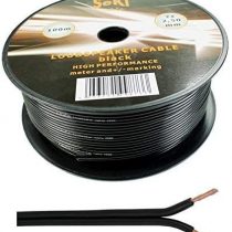 2 x 0.50mm Speaker Cable Wire4U® Figure 8, Quality, 50 Strands Wire In 10 20 50 100 Metres (100 metres, White)
