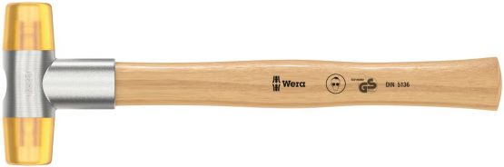 Wera 05000010001 Soft-Faced Hammer 100" with Cellidor Head Sections 2x265.0mm, Silver