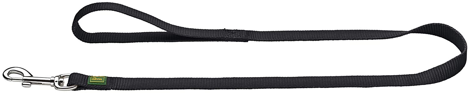 HUNTER Nylon Lead, Large, Black