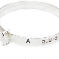 Equilibrium Silver Plated Guardian Angel Baby Bangle Christening Gift