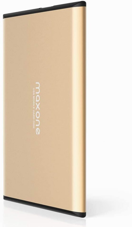 2.5" Ultra Slim Portable External Hard Drive USB 3.0 for Laptop/Desktop/Xbox one/PS4 (320GB, Gold)