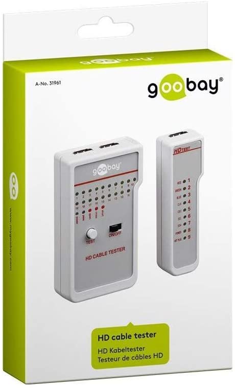 Goobay 31961 HD Cable Tester, Plastic, White - Image 2