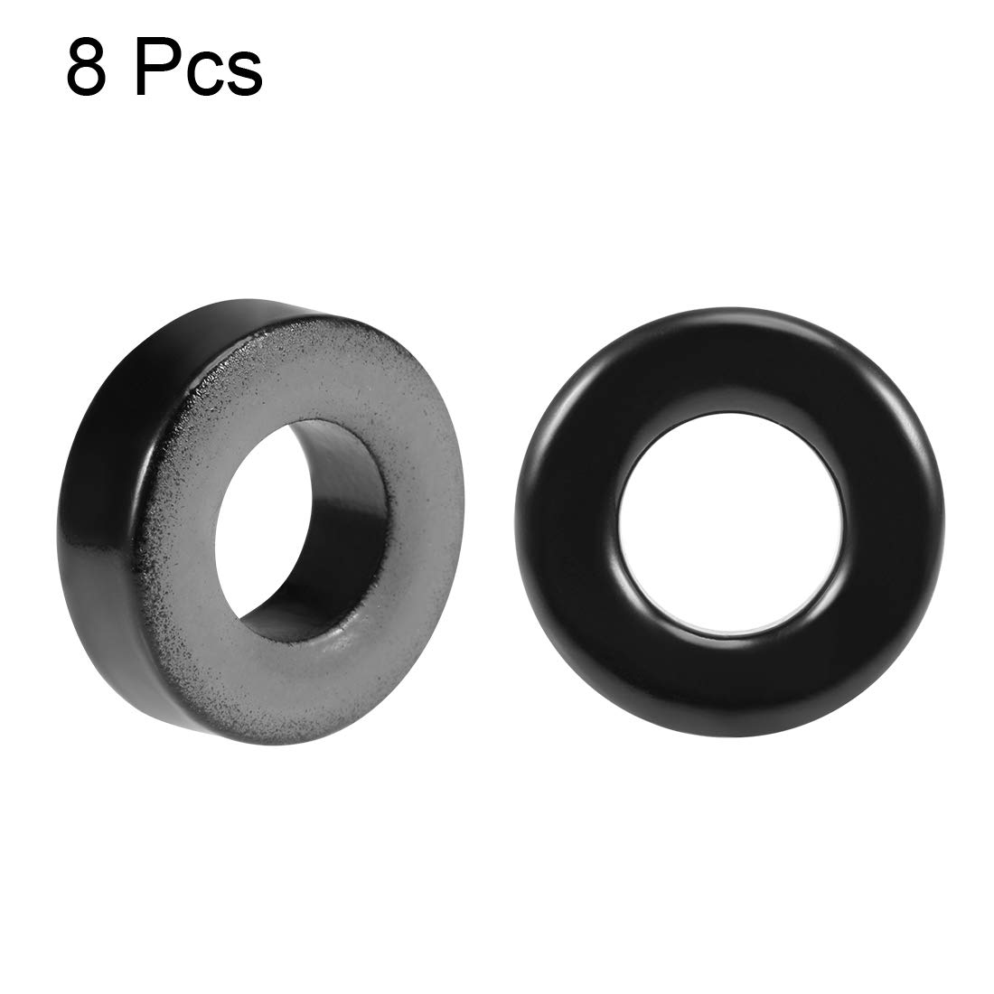 sourcing map 8pcs 9.2 x 18 x 6.5mm Ferrite Ring Iron Powder Toroid Cores Black Gray, Black Gray 8pcs, 9.2mmx18mmx6.5mm - Image 2