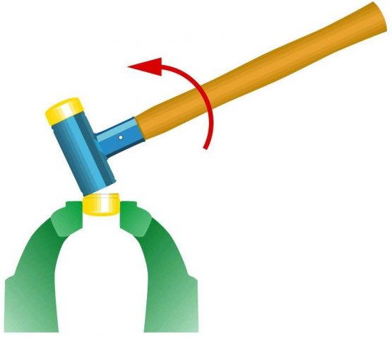 Wiha 80040 No Recoil Soft-Faced Hammer, Multi-Colour, 40 mm - Image 2