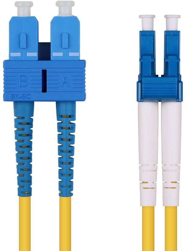 OS2 LC to SC Duplex Fiber Optic Cable, LWL, Singlemode Jumper, 1-meter(3.3ft), OS2 LC-SC, 1m(3.3ft) - Image 3