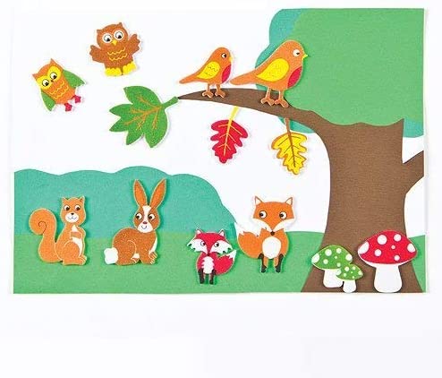 Baker Ross EF862 Woodland Friends Foam Stickers, Puffy Scrapbook Stickers in Fun Foam Shapes (Pack of 100) - Image 2
