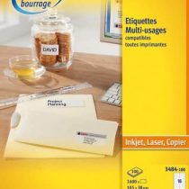 Avery Multi-Purpose Labels for Laser / Inkjet Printers and Photocopiers 105 x 37 mm Box of 1,600 White
