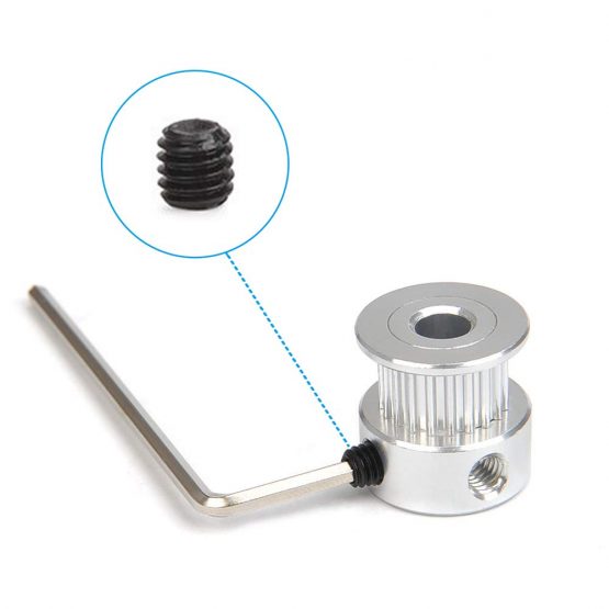 KeeYees GT2 Timing Belt Pulley 16 Teeth 5mm Bore with Allen Wrench for 6mm Width 3D Printer Belt - Image 3