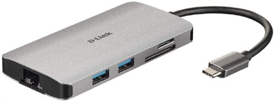 D-Link DUB-M810 8-In-1 USB-C Hub with Power Delivery, HDMI 1.4, Gigabit Ethernet RJ-45, 3 USB 3.0 Ports, SD/MicroSD Reader for MacBook Pro 2016 or later, MacBook Air 2018, Chromebook, Surface Pro 7 - Image 2