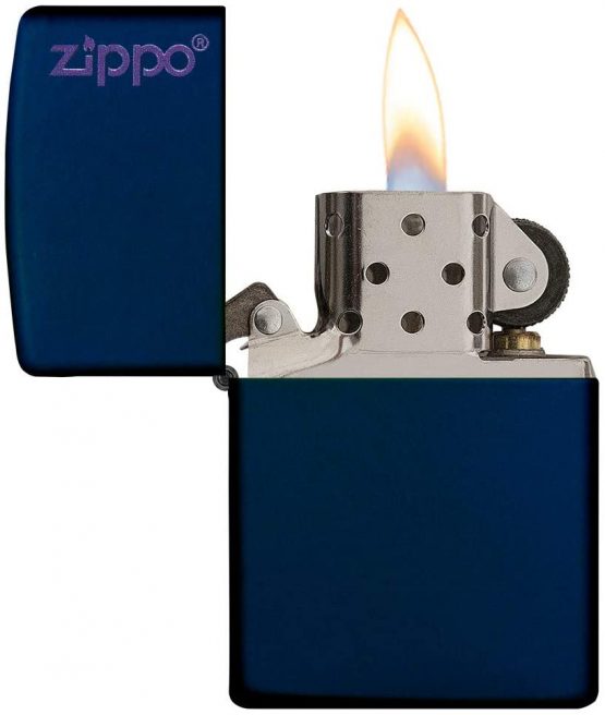 Zippo Windproof Lighter|Metal Long Lasting Zippo Lighter |Best with Zippo Lighter Fluid| Refillable Lighter|Perfect for Cigarettes Cigars Candles |Pocket Lighter Fire Starter |Classic Navy Matte Zippo - Image 3