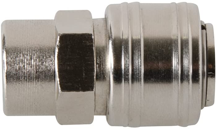 Silverline Euro Air Line Female Thread Quick Coupler 1/4" BSP (238184), Brown - Image 2