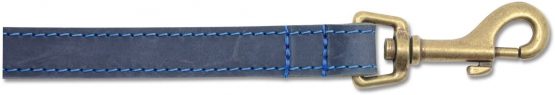 Ancol Timberwolf Leather Dog Lead, 1 m, Blue