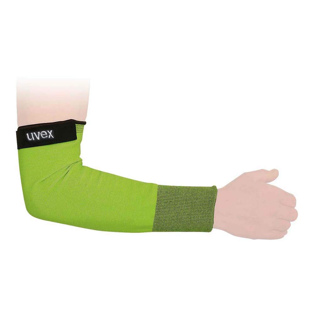 uvex C500 Sleeve - Lower Arm Cut Protection - Cut Resistance Level 5/C - 34 cm - Medium, Green-Black