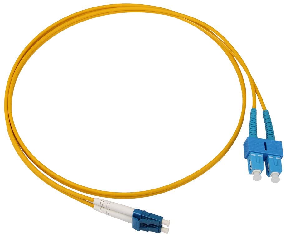 OS2 LC to SC Duplex Fiber Optic Cable, LWL, Singlemode Jumper, 1-meter(3.3ft), OS2 LC-SC, 1m(3.3ft) - Image 2