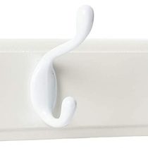 keypak 4-Hook Wall-Mounted Coat Rack, White