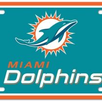 NFL Miami Dolphins License Plate, Team Color, One Size by WinCraft