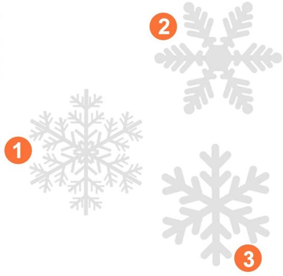 NOCHME Snowflake Window Stickers, 108 PCS Static Snow Flakes Window Clings for Glass Door, Christmas Snowflakes Window Display Decorations, Static PVC Stickers, White - Image 3