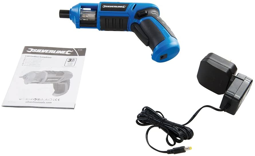 Silverline Tools 811388 Silverstorm Cordless Screwdriver 3.6 V, Multi-colour