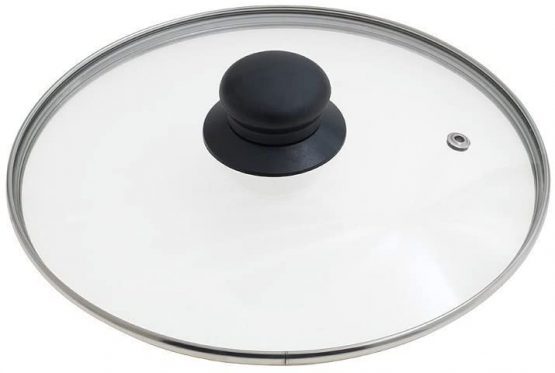 Ibili 970728 Stainless Steel Vented Silver & Black Glass Saucepan Cover Lid 28cm - Image 2