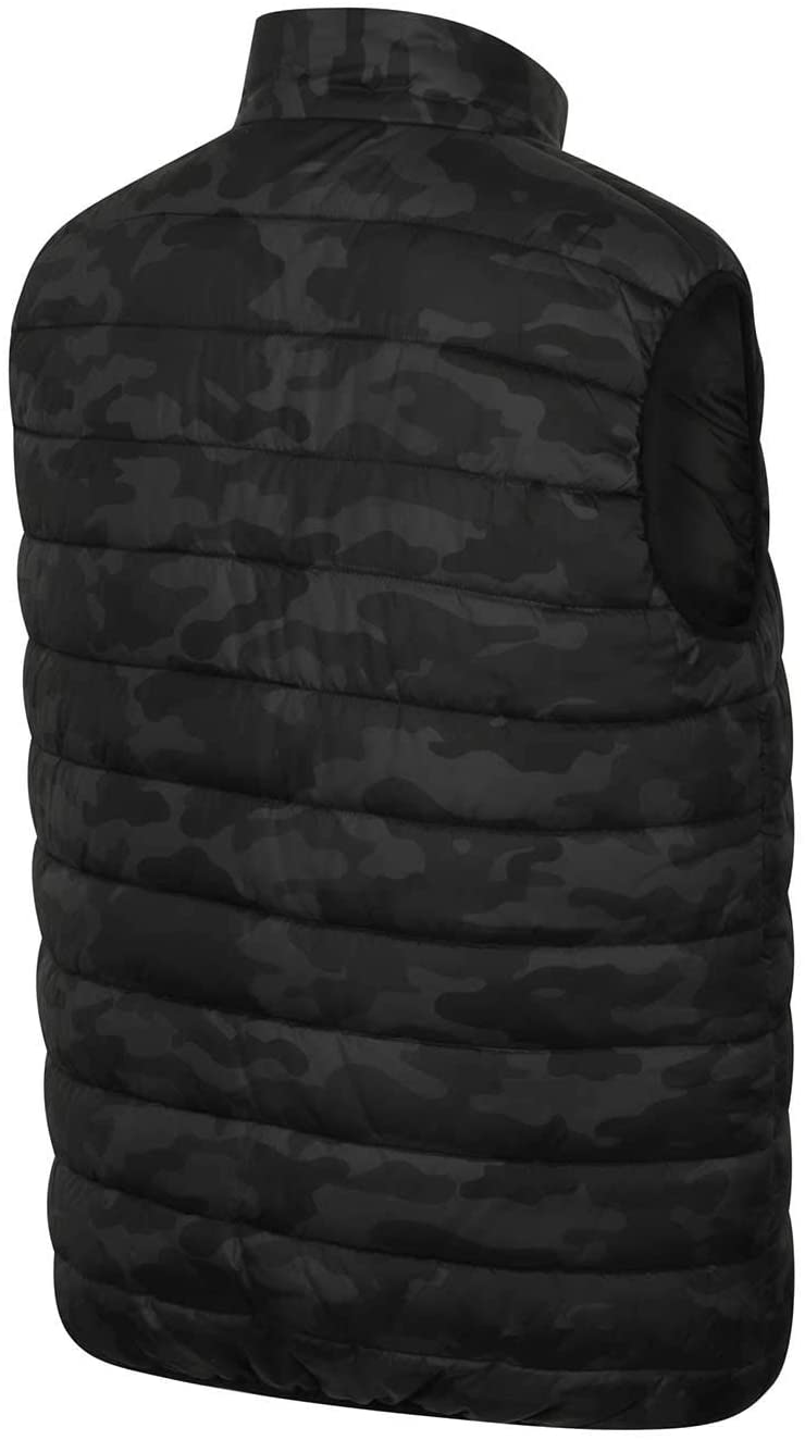 Lee Cooper Workwear Mens Slim Fit Lightweight Camo Print Padded Vest Windproof Showerproof Thermal Bodywarmer Gilet, Black Camo, XXL - Image 2