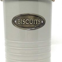 Sifcon PLC Biscuit Tin with Wooden Lid Grey Sage