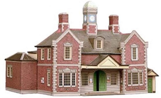 Superquick Terminus Building or Through Station 1/72 OO/HO - Card Model Kit
