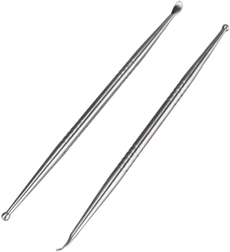 Earlywish 2pcs Tonsil Stone Removal Pick Tonsillolith Premium Tool Stainless Steel Oral, 2 Count (Pack of 1)