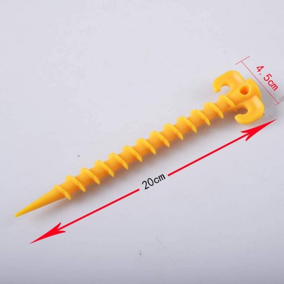 inherited 10 pcs Screw Tent Stakes, Spiral Ground Anchor Nail Tent Pegs for Tents Works Well in Sand and Soil for Jungle Crossing Picnic Camping & Adventure.(20cm×4.5cm, ⌀10) - Image 2