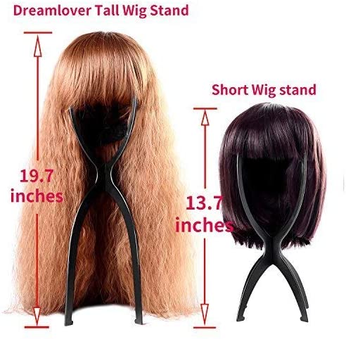 Dreamlover Wig Stand Head, Tall Wig Holder Stand, Black, 3 Pack, 19.7 Inch (Pack of 3) - Image 4