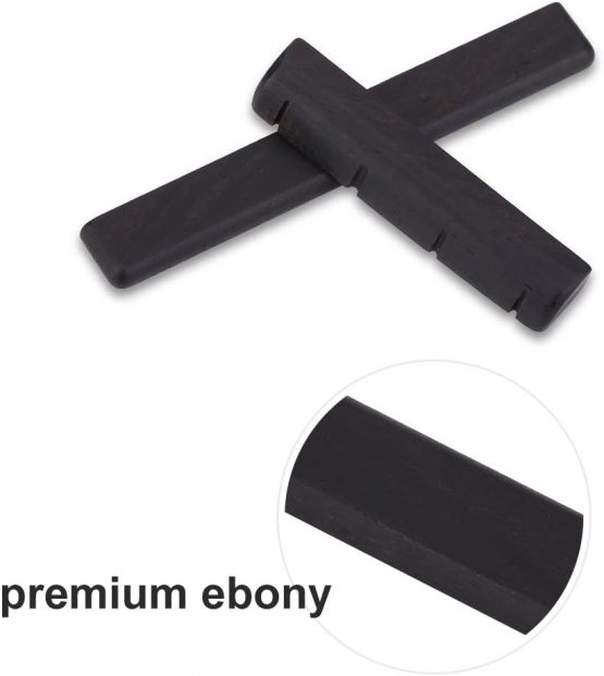Dilwe Ukulele Bridge Saddle, Bridge Saddle & Nut for 4 Strings Ukuleles Musical Instrument Parts - Image 2