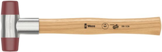 Wera 05000515001 Soft-Faced Hammer 102" with Urethane Head Sections 3x280.0mm, Silver