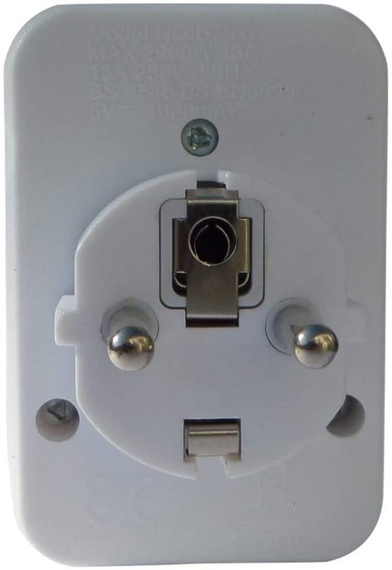 ShaniTech UK to European EU Travel Adaptor 1 Way with 2x USB Charging Ports Ideal for Smartphones, Tablets, Cameras Euro Refer to Description for country list Adapter - Image 3