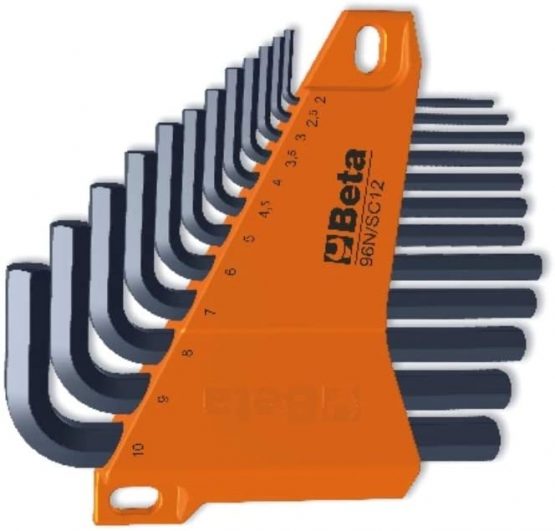 Beta 960661 Model 96 N/SC12 Set of 12 Offset Hexagon Key with Support
