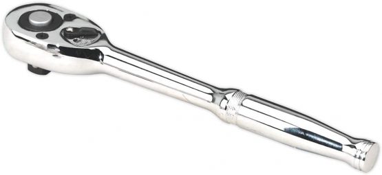 Sealey AK662 1/2"Sq Drive Pear-Head Ratchet Wrench Flip Reverse, Silver
