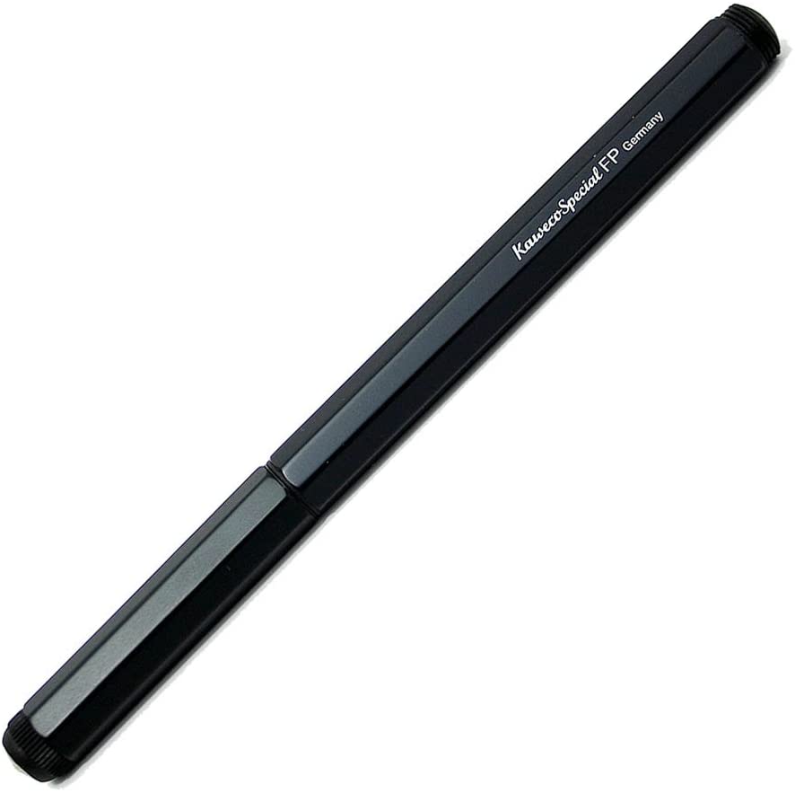 Kaweco SPECIAL Fountain Pen Black I Premium Aluminium Fountain Pen for Ink Cartridges I Exclusive Fountain Pen 17 cm I Nib: BB (Extra Broad)