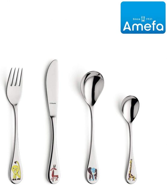 Amefa Kids Safari Kids Cutlery Set Stainless Steel 4 Piece - Image 2