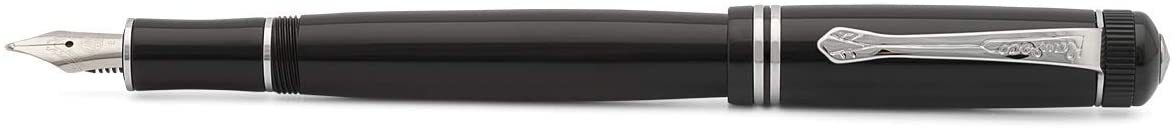 Kaweco DIA2 Fountain Pen Chrome I Premium Acrylic Pen for Ink Cartridges I Nostalgic Stylograph with Chrome Details 16 cm I Nib: M (Medium)