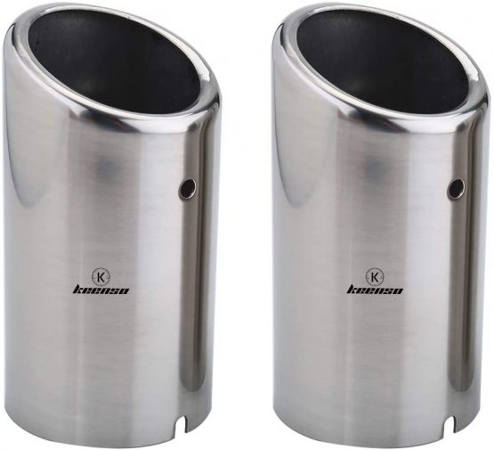 Exhaust Tail Pipe, 1 Pair 67mm Stainless Steel Exhaust Pipe Ends Car Exhaust Tail Pipe Muffler Tip Replacement