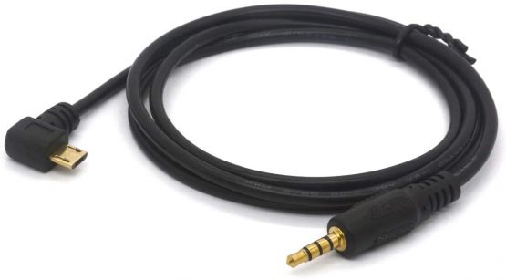 Angled Micro USB To 3.5mm Car AUX Cable, Gold Plated 3.5 Male to Micro USB Male Audio Converter Headphones Extension Cord