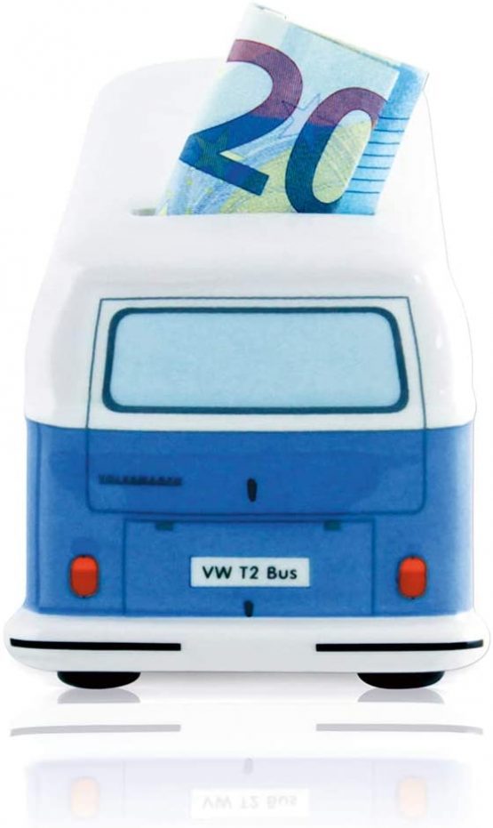 Brisa VW Collection - Volkswagen Hippie Bus T2 Camper Van Money Bank/Piggy Bank/Savings Box - Gift Idea/Fan Souvenir/Retro Vintage Article (Ceramic/1:22/Blue) - Image 2