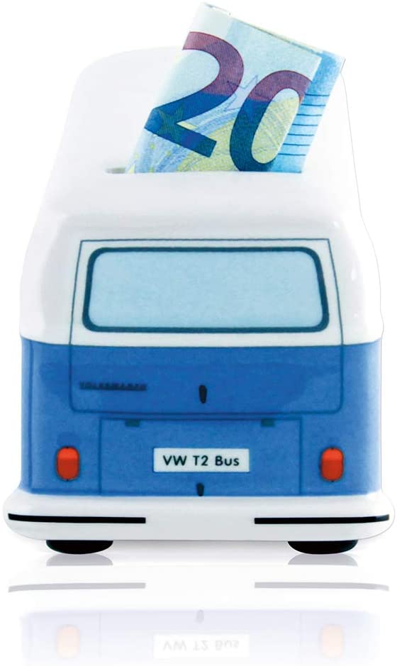 Brisa VW Collection Volkswagen T2 Bus Money Bank Ceramic 1:22 blue